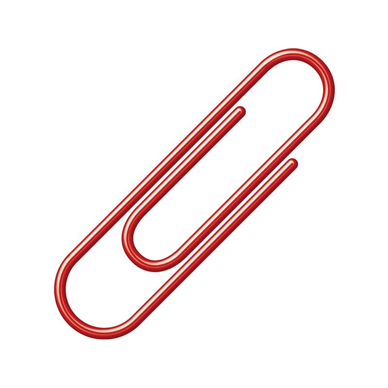 Foto van Alco paperclips 26 mm staal rood 100 stuks