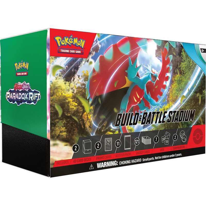 Foto van Pokémon tcg scarlet & violet paradox rift build & battle stadium