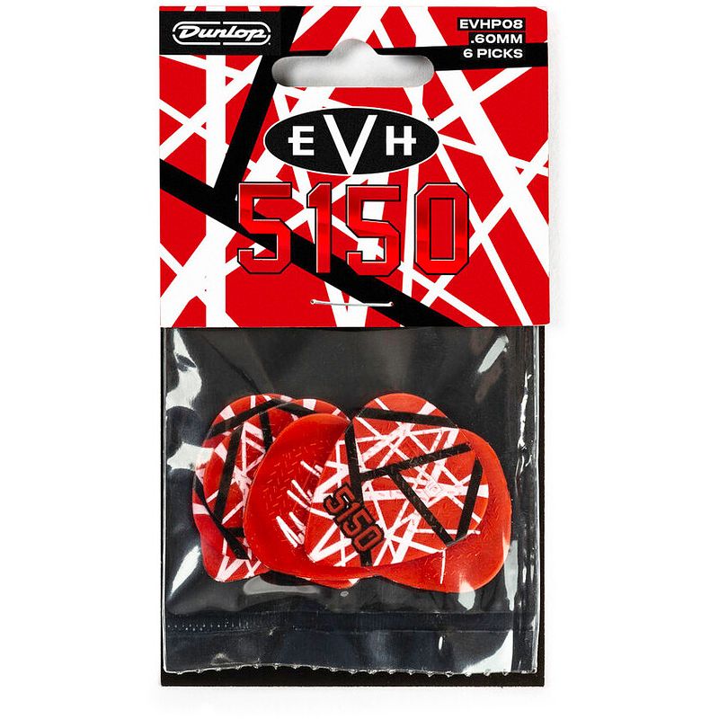 Foto van Dunlop evhp08 evh® 5150™ max-grip picks .60 mm (6 stuks)