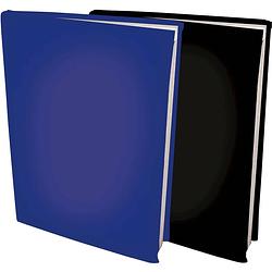 Foto van Assortiment rekbare boekenkaften a4 - blauw en zwart - 6 stuks