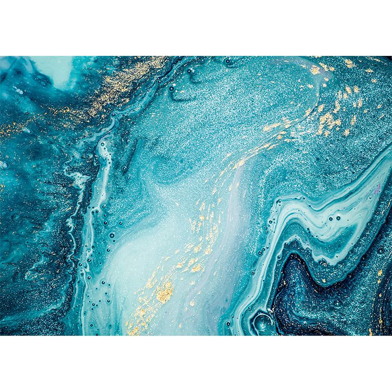 Foto van Inductiebeschermer - blauw marmer - 90x52 cm