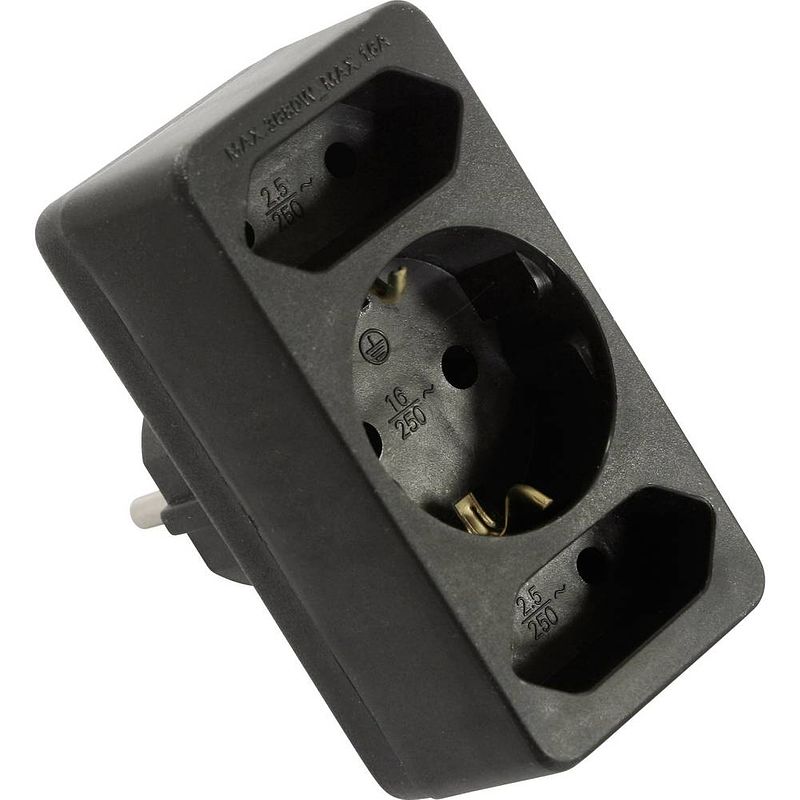 Foto van As schwabe 49112 stopcontactsplitter zwart