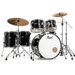 Foto van Pearl rs526sbc/c31 roadshow jet black 6-delig drumstel incl. bekkens