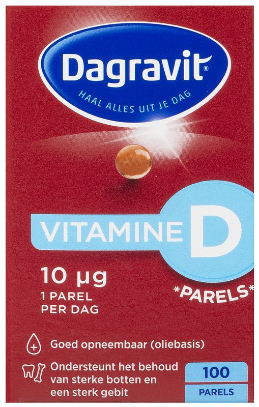 Foto van Dagravit vitamine d 10µg parel capsules