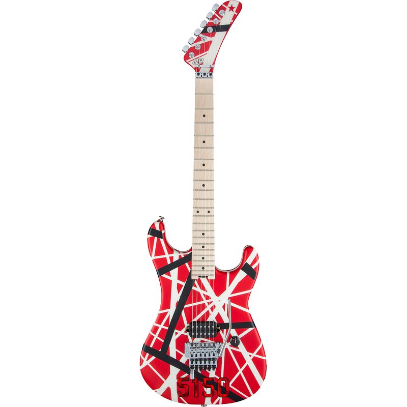 Foto van Evh striped series 5150 red black and white stripes mn