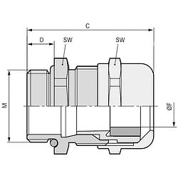 Foto van Lapp 53015100 wartel pg7 polyamide zilver-grijs (ral 7001) 100 stuk(s)