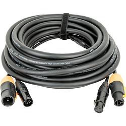Foto van Dap fp23 hybrid cable 15 m dmx/stroomkabel power pro true & 5-pins xlr