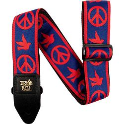 Foto van Ernie ball classic jacquard strap 4698 peace love dove gitaarband