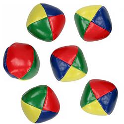 Foto van Jongleerballen - 6x - gekleurd - in koker - speelgoed - jongleervoorwerpen