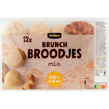 Foto van Jumbo brunch broodjes mix 12 stuks 300g