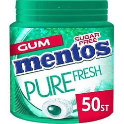 Foto van Mentos wintergreen kauwgom mint suikervrij pot 50 stuks pure fresh bij jumbo