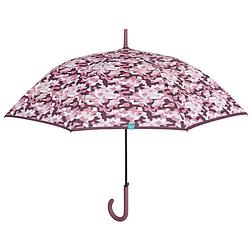 Foto van Perletti paraplu camouflage dames 102 cm microvezel roze