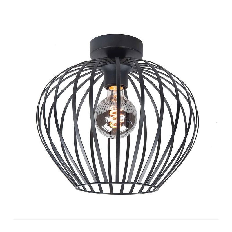 Foto van Highlight plafondlamp mela ø 30 cm zwart