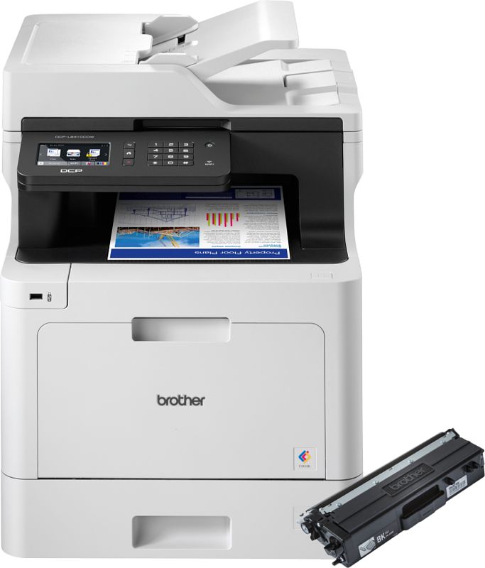 Foto van Brother dcp-l8410cdw + 1 extra zwarte toner