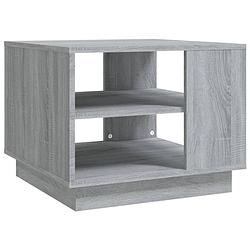 Foto van The living store salontafel - vierkant - grijs sonoma eiken - 55 x 55 x 43 cm