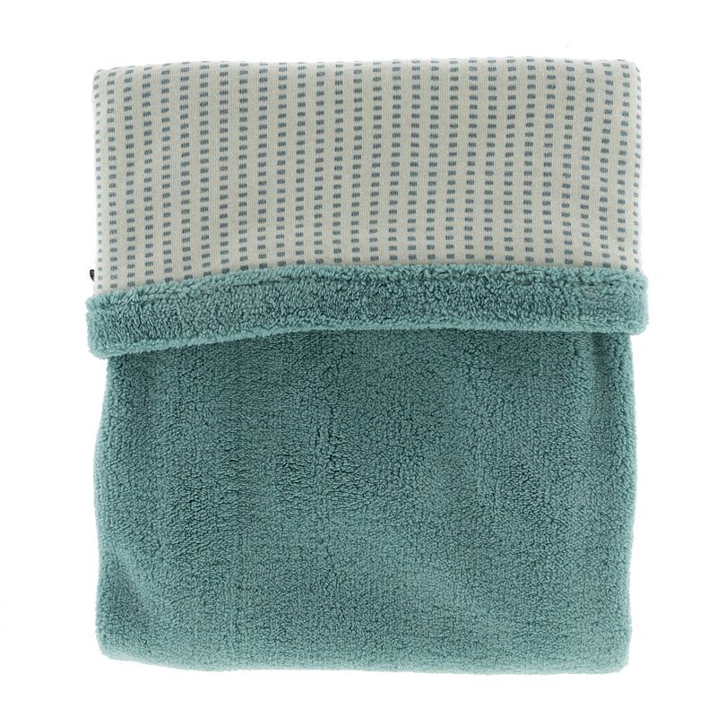 Foto van Snoozebaby wiegdeken dubbellaags smokey green - 100x150 cm