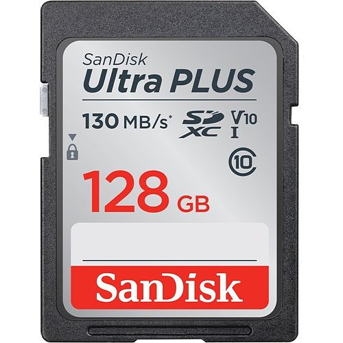 Foto van Sandisk geheugenkaart ultra plus sdxc 128gb