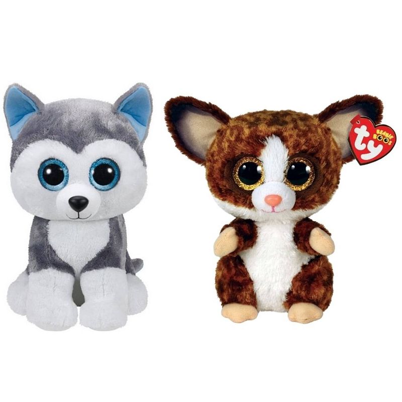 Foto van Ty - knuffel - beanie buddy - slush husky & bush baby galago