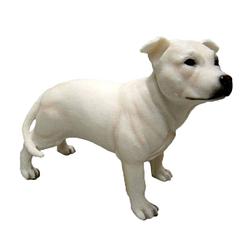 Foto van Polystone tuinbeeld engelse staffordshire terrier hondje 15 cm - beeldjes