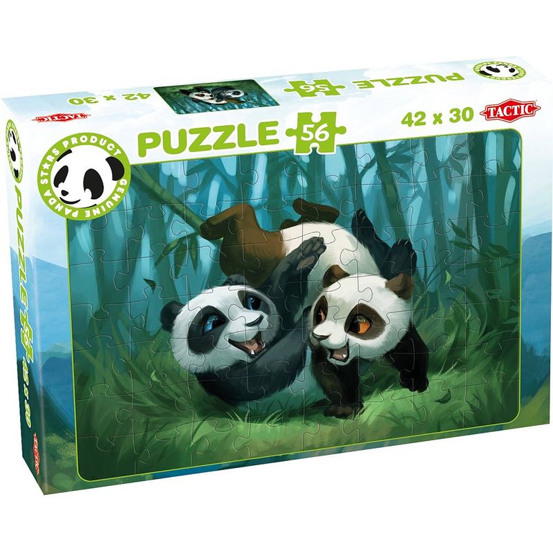 Foto van Tactic legpuzzel panda stars playtime junior 56 stukjes