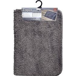Foto van Gebor - mooie anti slip badkamermat - micro vezel - badmat/douchemat - taupe - 50x70cm - antislip vloerkleed mat