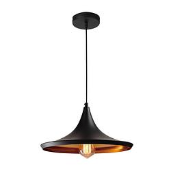 Foto van Quvio hanglamp rond zwart - quv5069l-black