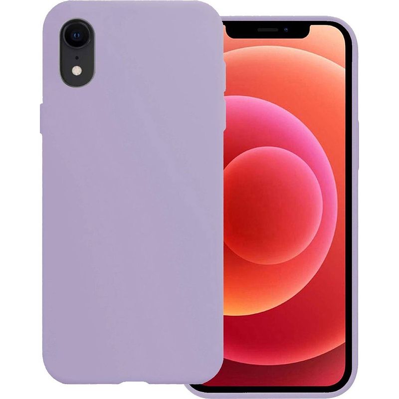 Foto van Basey apple iphone xr hoesje siliconen hoes case cover apple iphone xr-lila