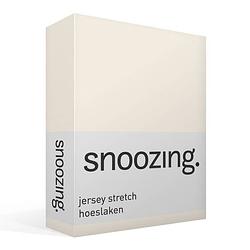 Foto van Snoozing jersey stretch - hoeslaken - 140/150x200/220/210 - ivoor