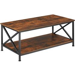 Foto van Tectake -salontafel pittsburgh industrieel donkerbruin - 100 x 55 x 45,5 cm - 404437