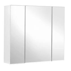 Foto van Parya home - spiegelkast - badkamermeubel - 3 deuren - verstelbare planken - wit