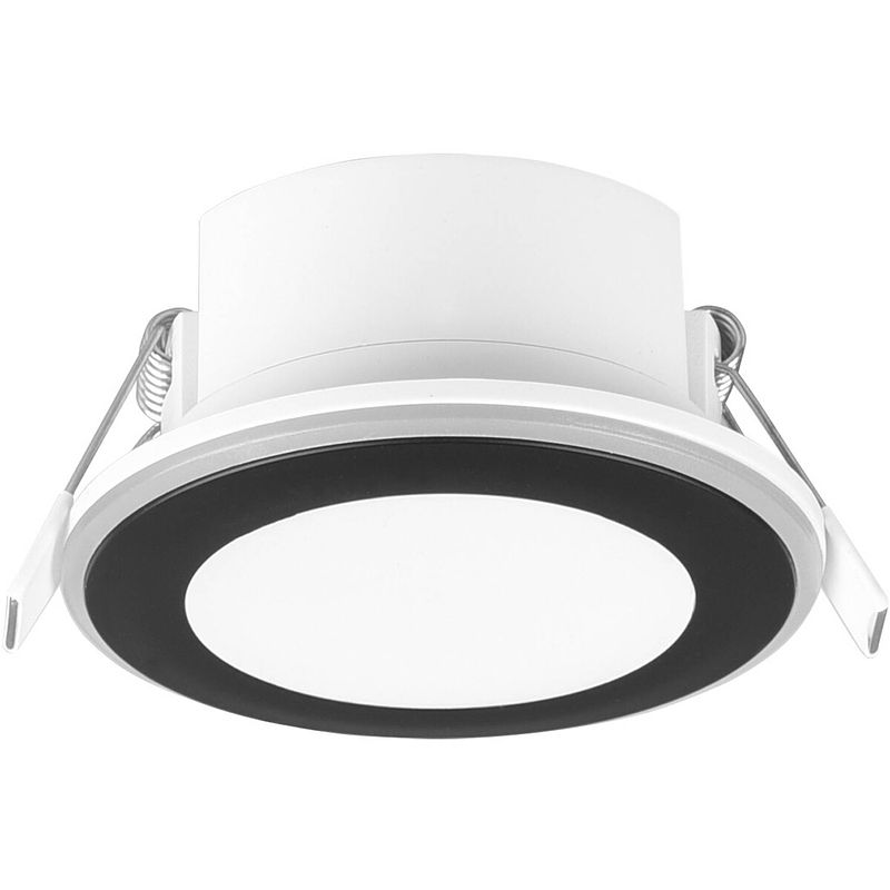 Foto van Led spot - inbouwspot - trion auran - 5w - warm wit 3000k - rond - mat zwart - kunststof