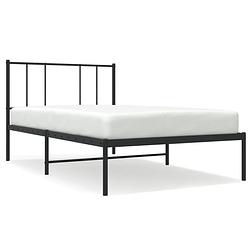 Foto van The living store bedframe klassiek - robuust metalen constructie - metalen latten - extra opbergruimte - comfortabele