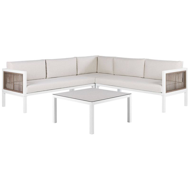 Foto van Beliani borello - loungeset-wit-aluminium