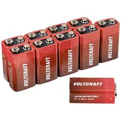 Foto van Voltcraft 6lr61 9v batterij (blok) alkaline 550 mah 9 v 10 stuk(s)