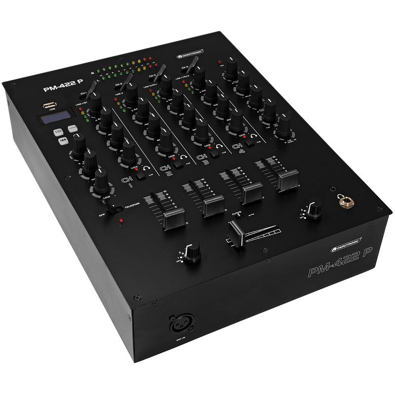 Foto van Omnitronic pm-422p vier-kanaals mixer met usb en bluetooth