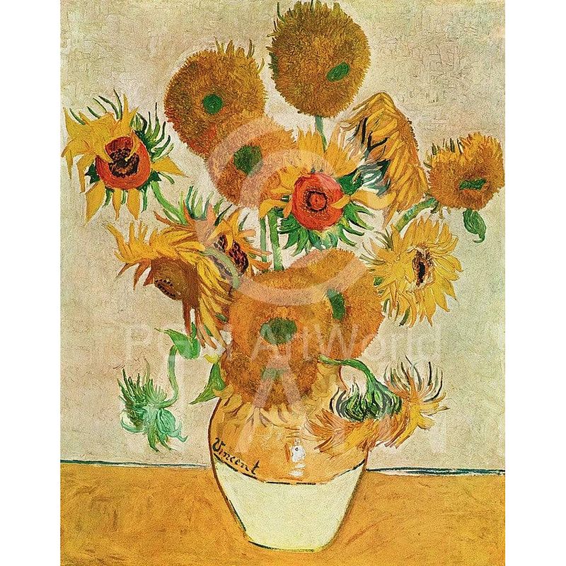 Foto van Vincent van gogh - sunflowers kunstdruk 50x70cm