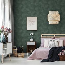 Foto van Dutch wallcoverings behang palm groen