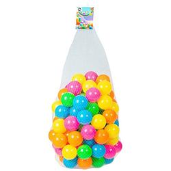 Foto van Kunststof ballenbak ballen 200x stuks 6 cm neon kleuren - ballenbakballen