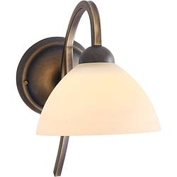 Foto van Lightning - landelijke wandlamp hangend 1-l. glas - brons