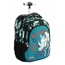 Foto van No fear trolleyrugzak junior 24,5 liter polyester blauw/zwart