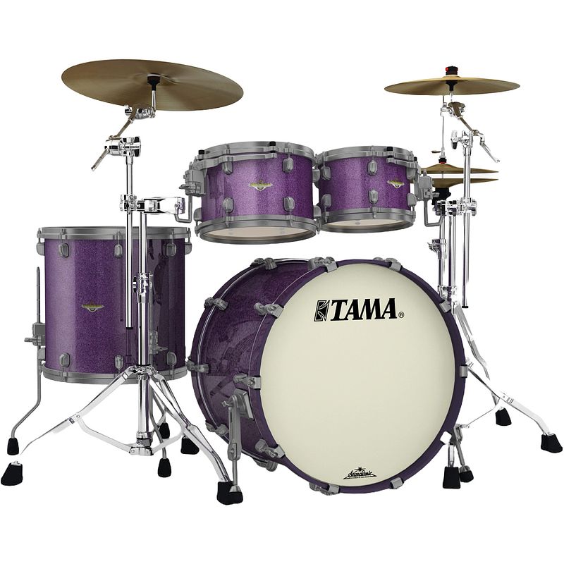 Foto van Tama ma42tzus-dpp starclassic maple deeper purple 4d. shellset smoked black nickel hardware