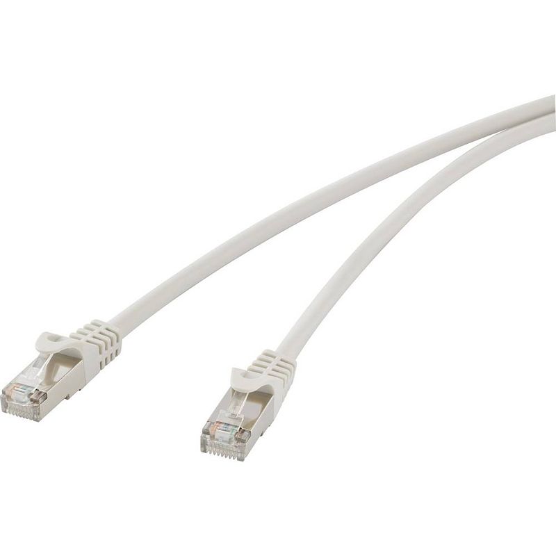 Foto van Renkforce rf-4724278 rj45 netwerkkabel, patchkabel cat 5e f/utp 5.00 m grijs snagless 1 stuk(s)