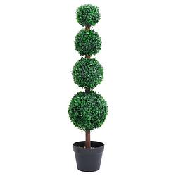 Foto van Vidaxl kunstplant met pot buxus bolvorming 90 cm groen