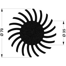 Foto van Fischer elektronik sk 571 10 me led-koellichaam 2.82 k/w (ø x h) 70 mm x 10 mm