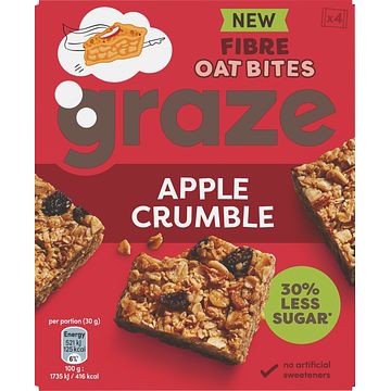 Foto van Graze havermoutrepen apple crumble oat bites 4 x 30g bij jumbo