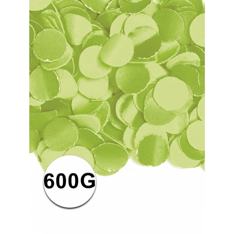 Foto van Lime groene confetti 600 gram - confetti