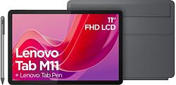 Foto van Lenovo tab m11 11 inch 128gb wifi grijs + book case grijs