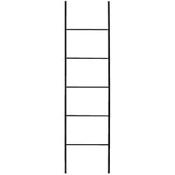 Foto van Decoratieve ladder vincent - zwart - 160x37 cm - leen bakker