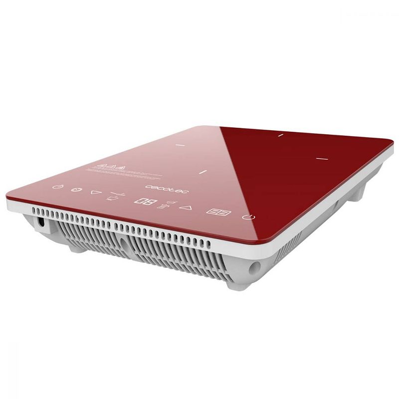 Foto van Cecotec touch inductie kookplaat - 10 standen - timer - rood