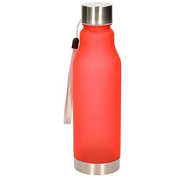 Foto van Waterfles/drinkfles/sportfles - rood - kunststof - rvs - 600 ml - drinkflessen